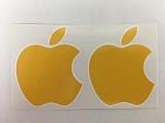 2 Apple Diecut Decals by SBD Decals Various Colors (Yellow)